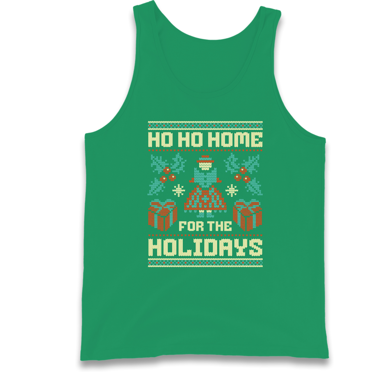 HO HO Home For the Holidays Christmas Tank Top