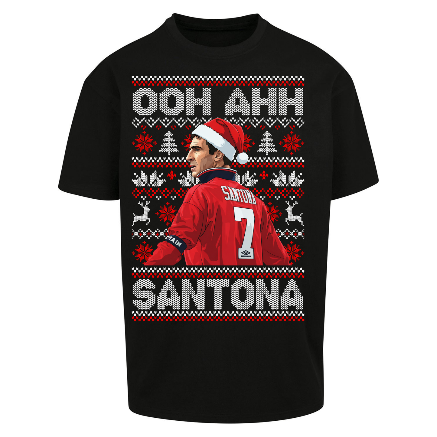 M'nchester United Christmas Oversized T Shirts