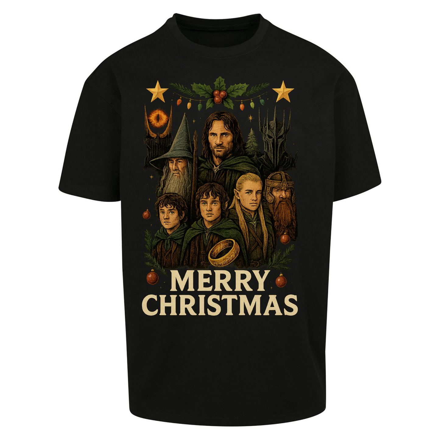 Lord of The Rings Christmas Oversized T Shirts