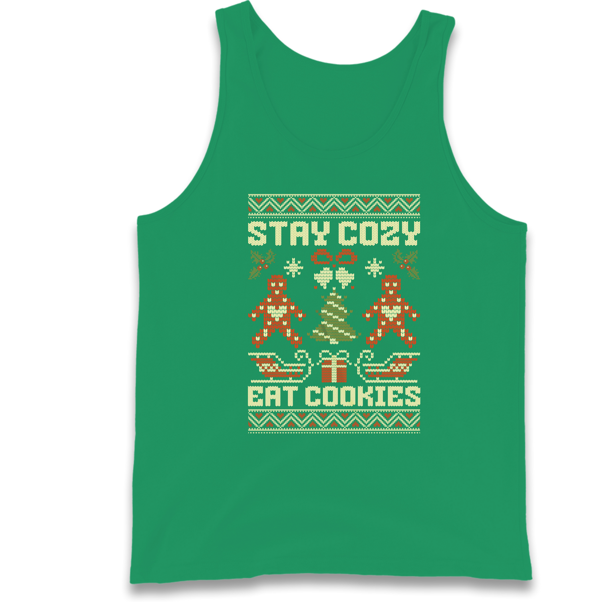 Stay Cozy Eat Cookies Christmas Tank Top