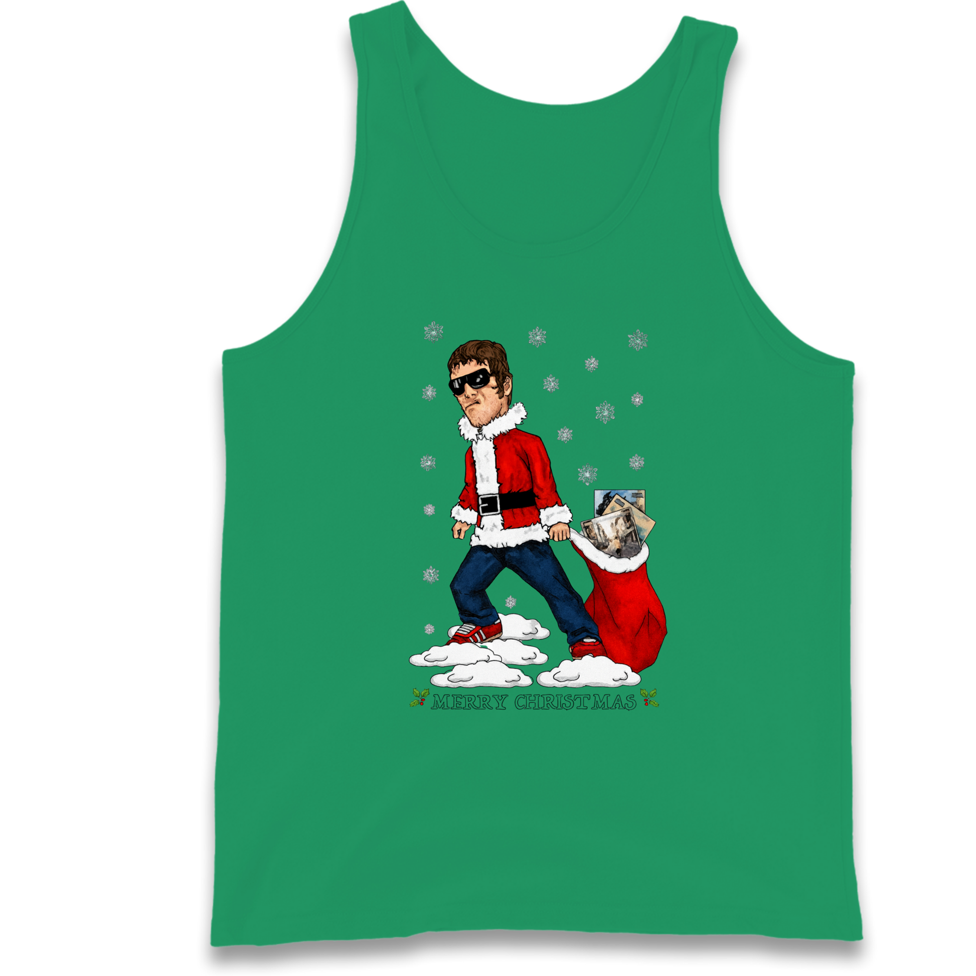 Liam Gallagher Christmas Santa Tank Top