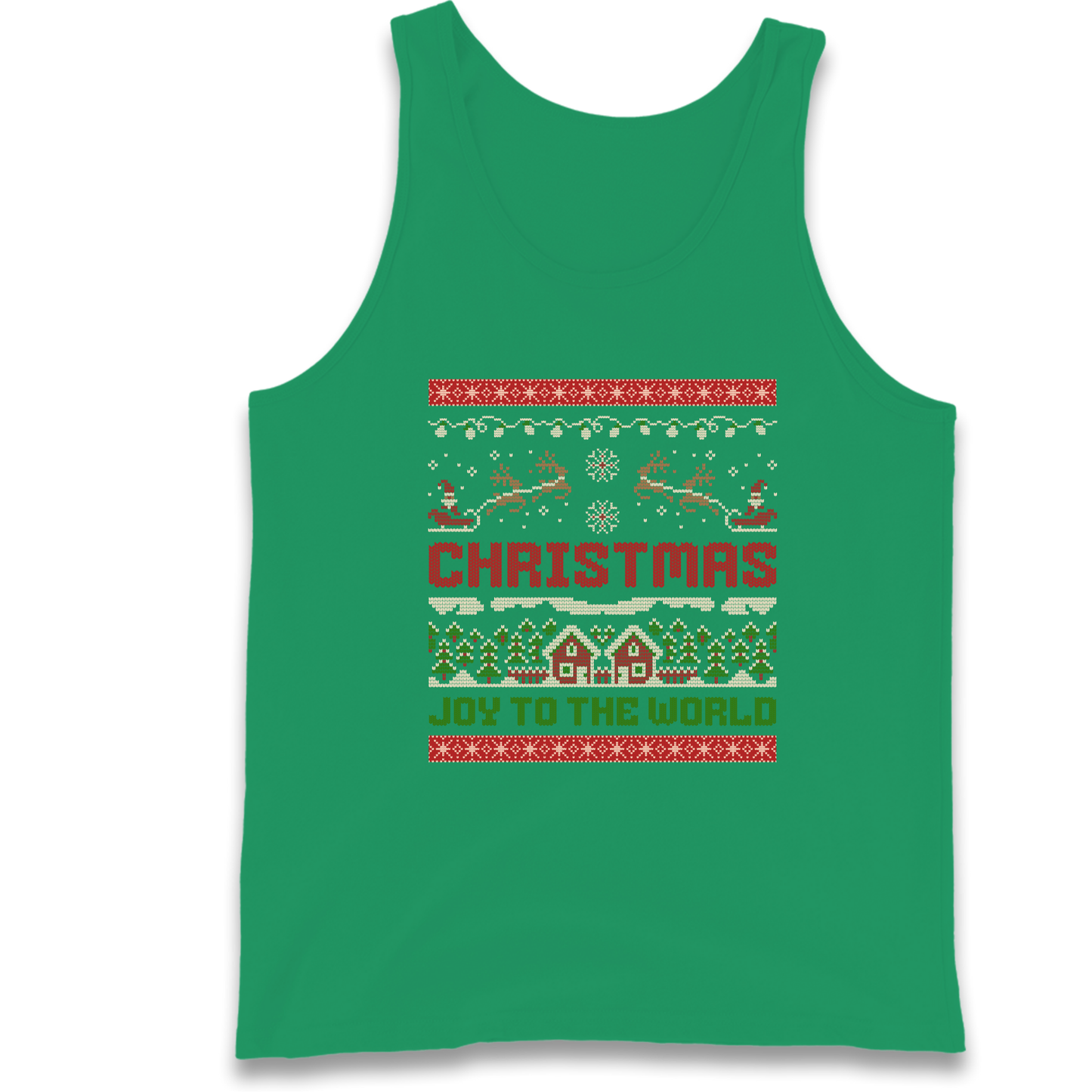 Christmas Joy to the World Christmas Tank Top