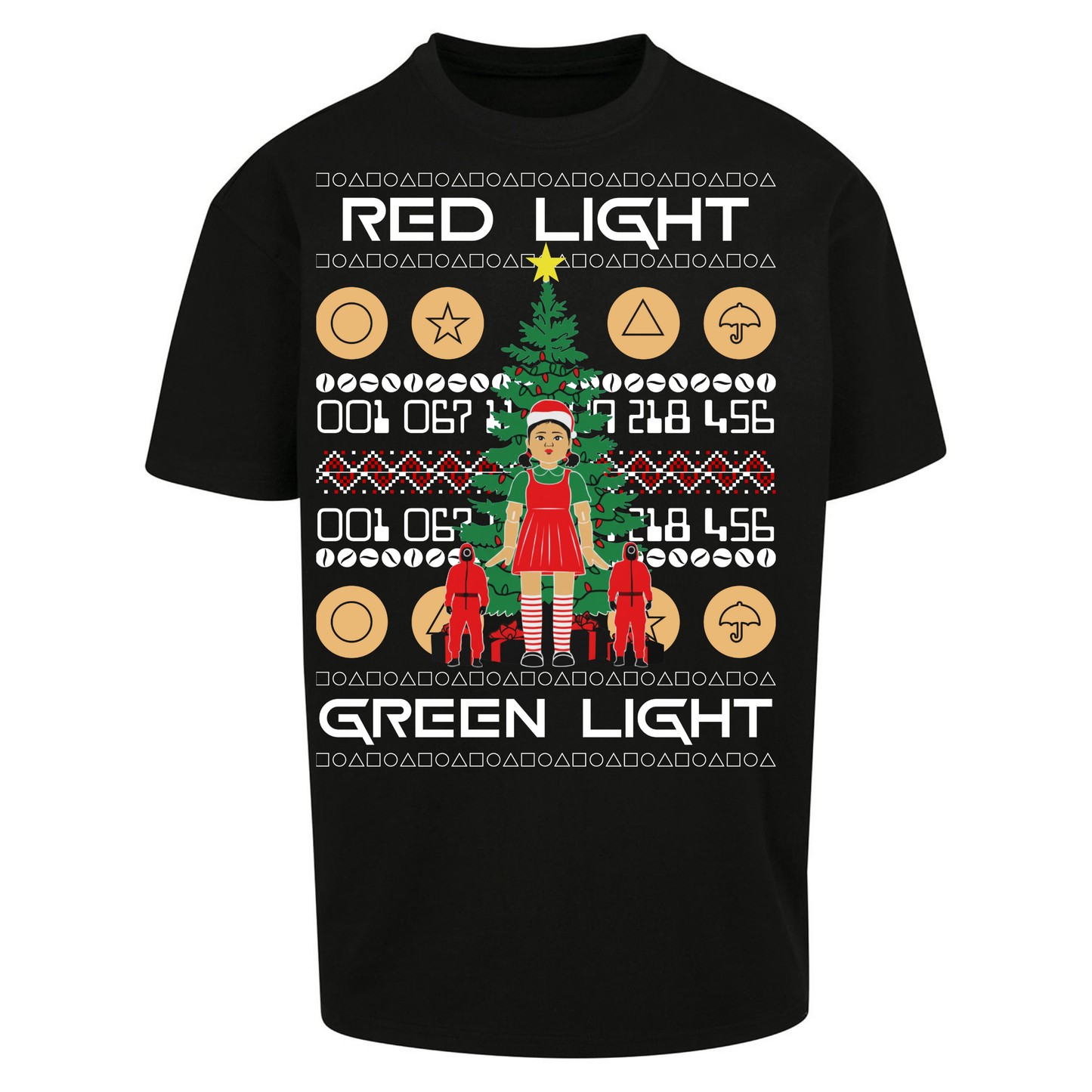 Squid Game Christmas Oversized T Shirts