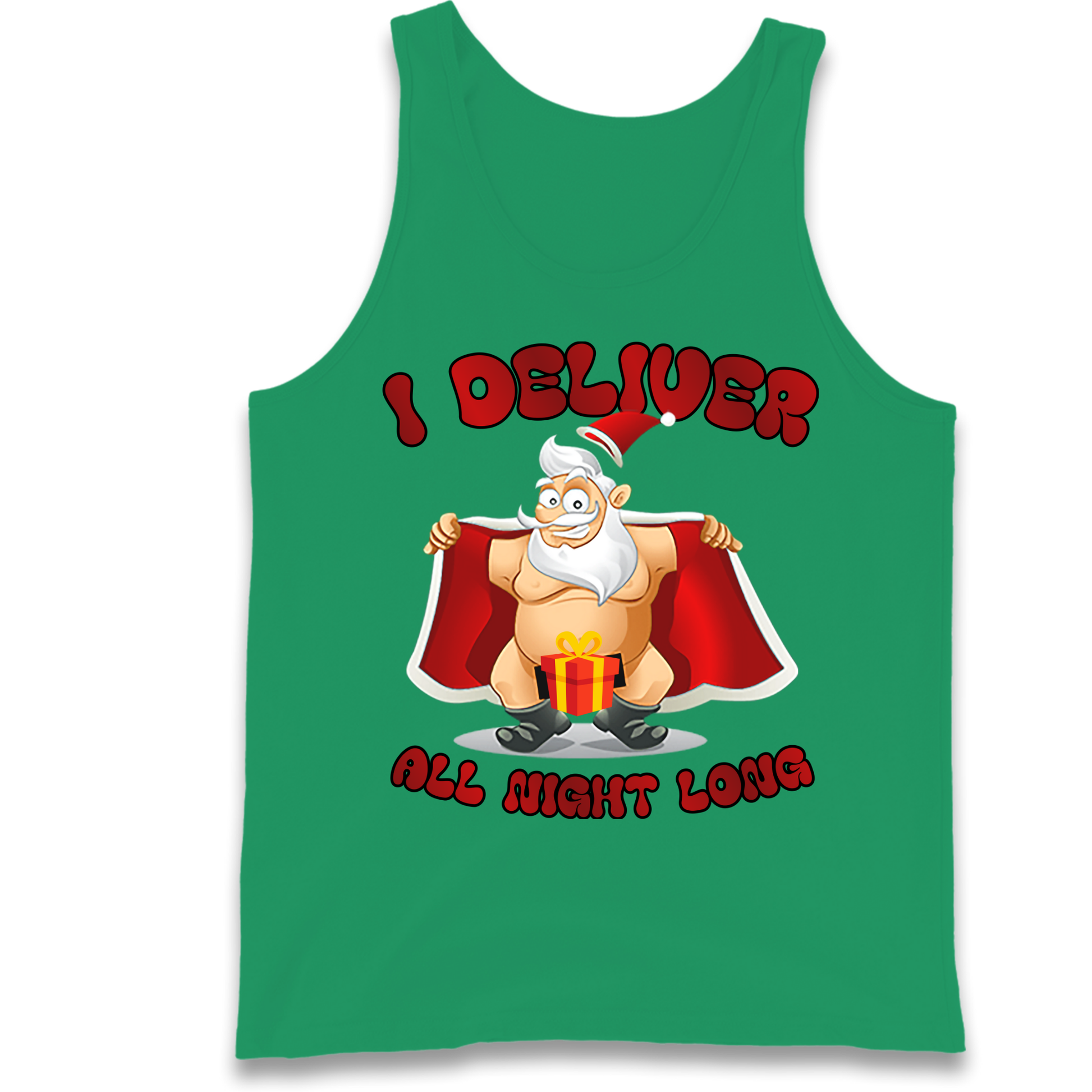 Santa Claus I Deliver All Night Long Christmas Tank Top