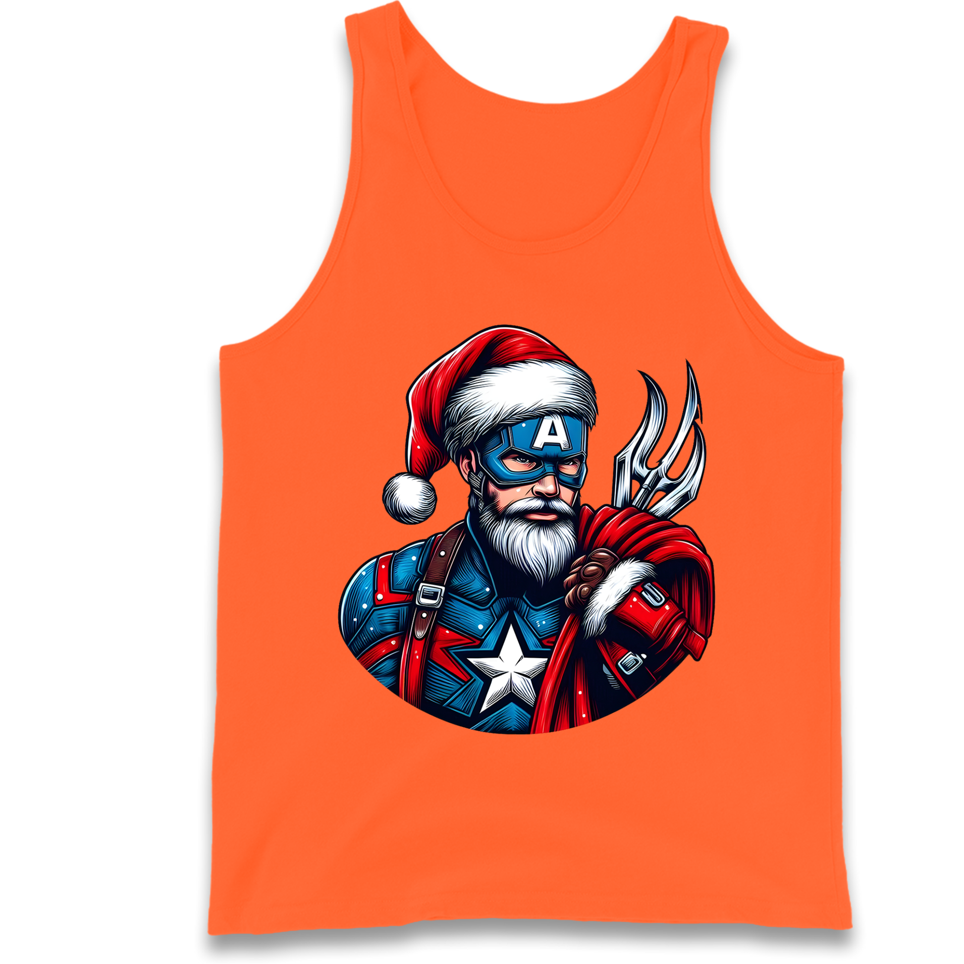 Captain America Santa Tank Top