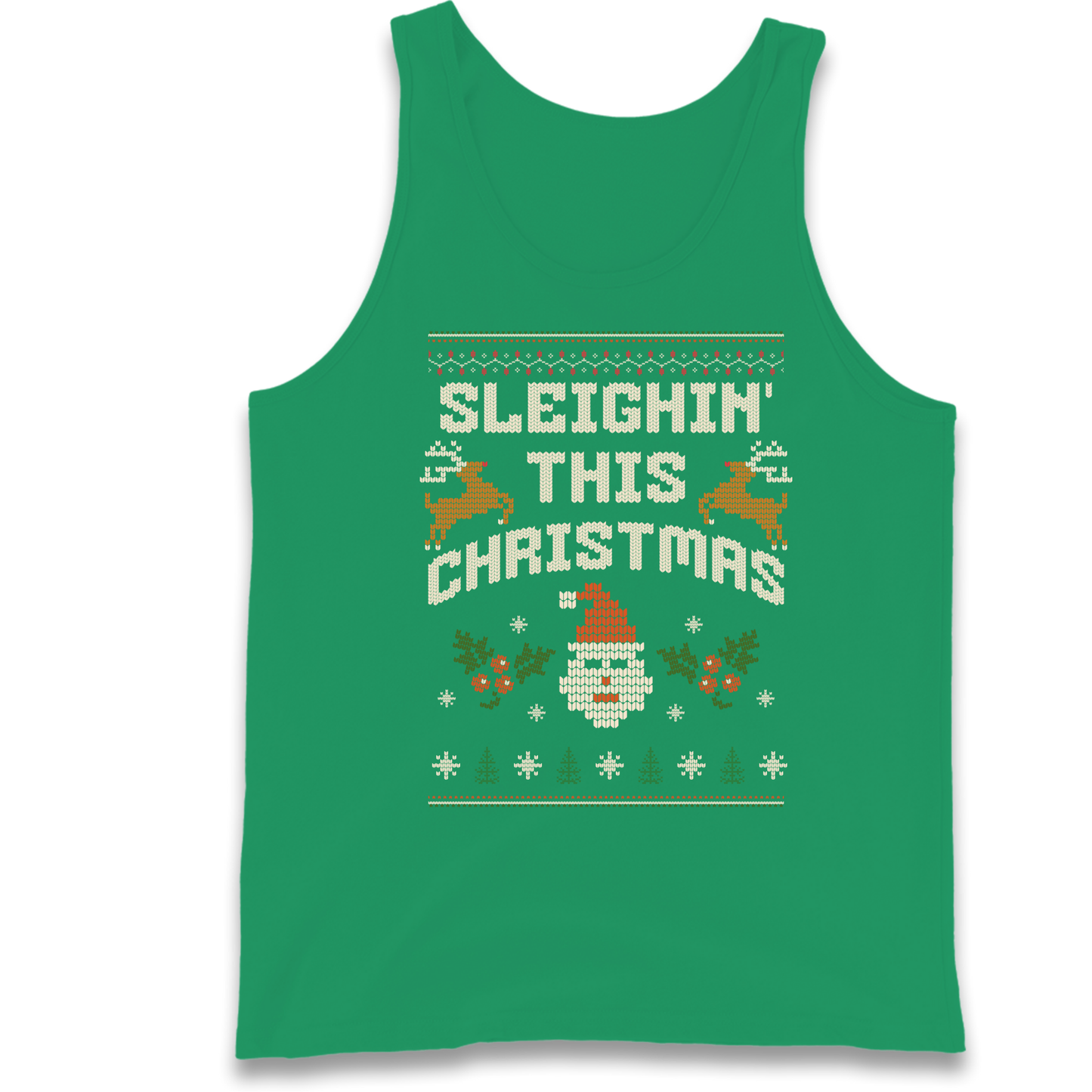 Sleighin This Christmas Christmas Tank Top