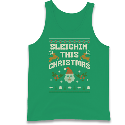 Sleighin This Christmas Christmas Tank Top
