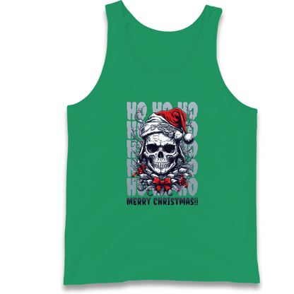 HO HO HO Santa Skelington Christmas Tank Top