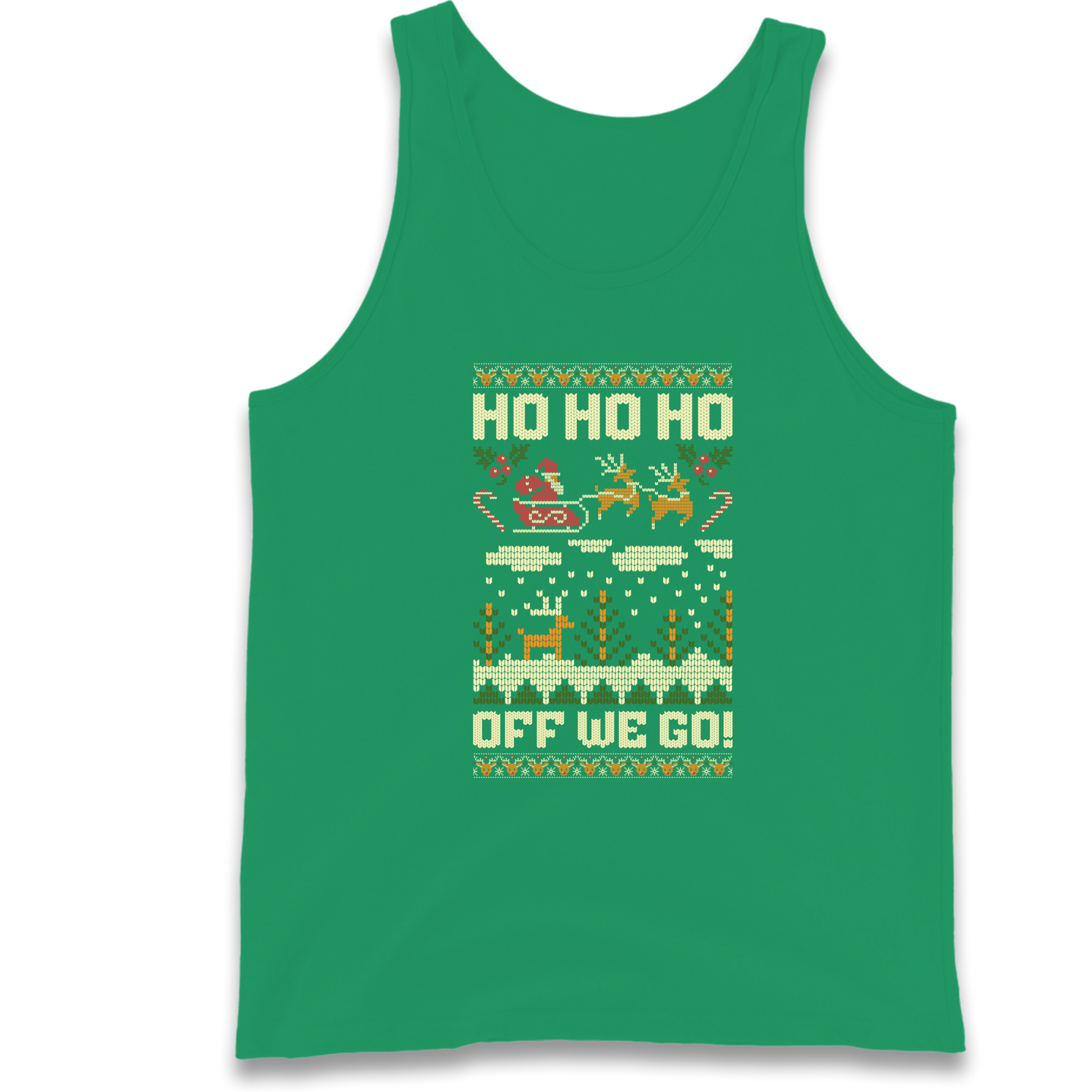 Have Yourself a HO HO HO Off we Go Christmas Tank Top