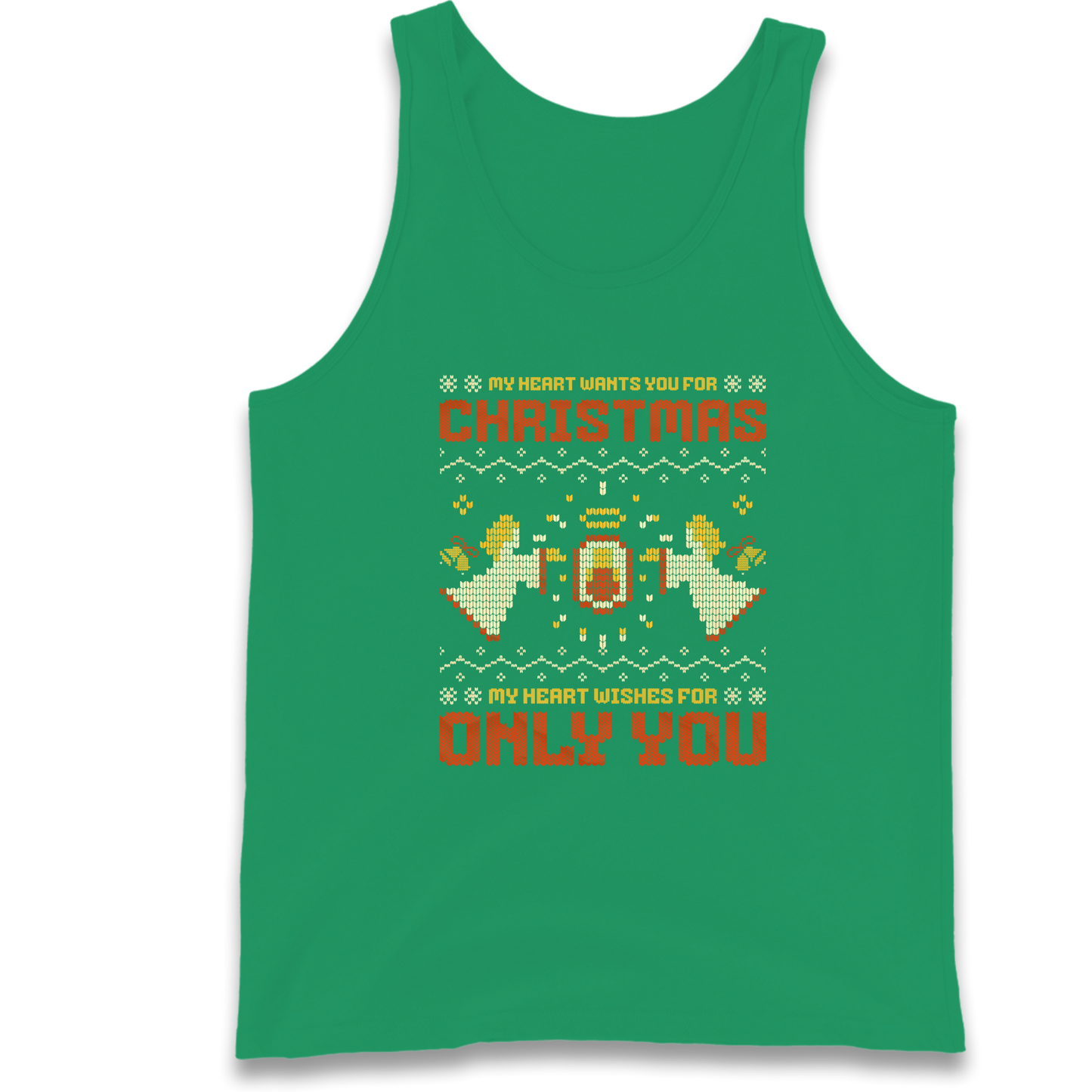 My Heart Wants You For Christmas Only You Christmas Tank Top