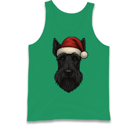 Scottish Terrier Face Christmas Tank Top