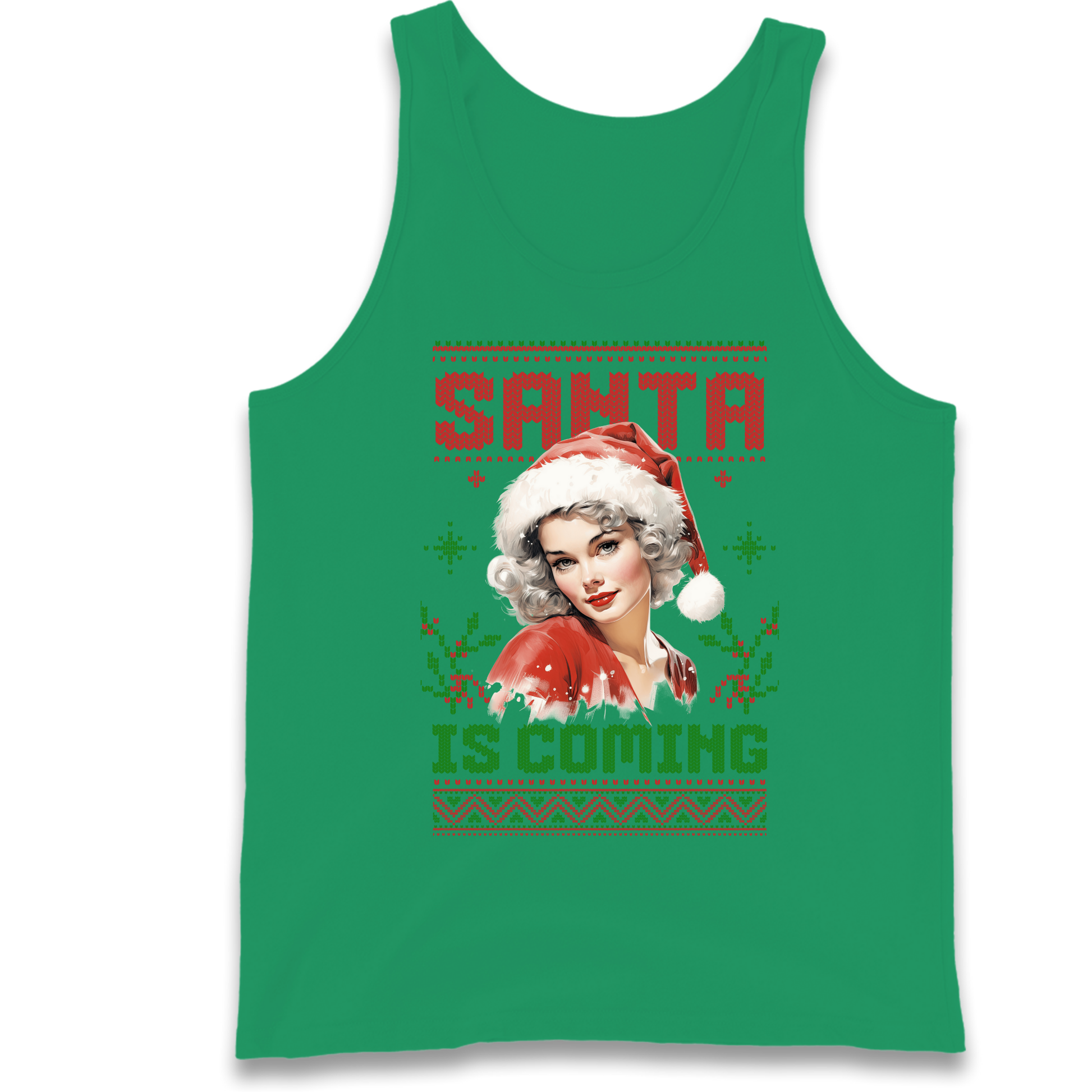 Santa is Coming Christmas Tank Top