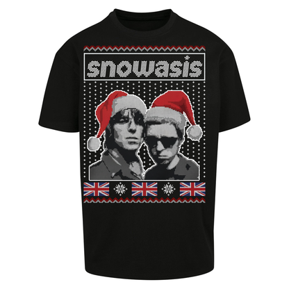 Snowasis Union Jack Christmas Oversized T Shirts