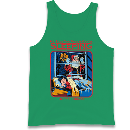 Creepy Santa Claus Christmas Tank Top