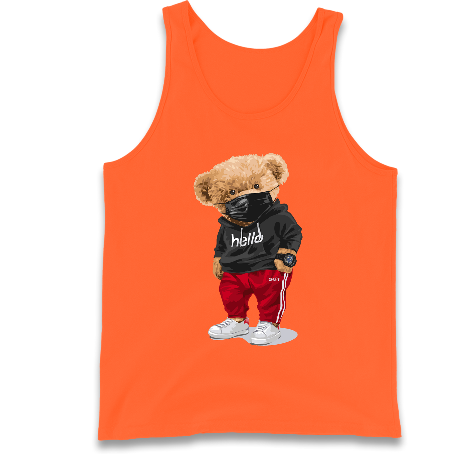 Teddy Bear Hello Streetwear Tank Top