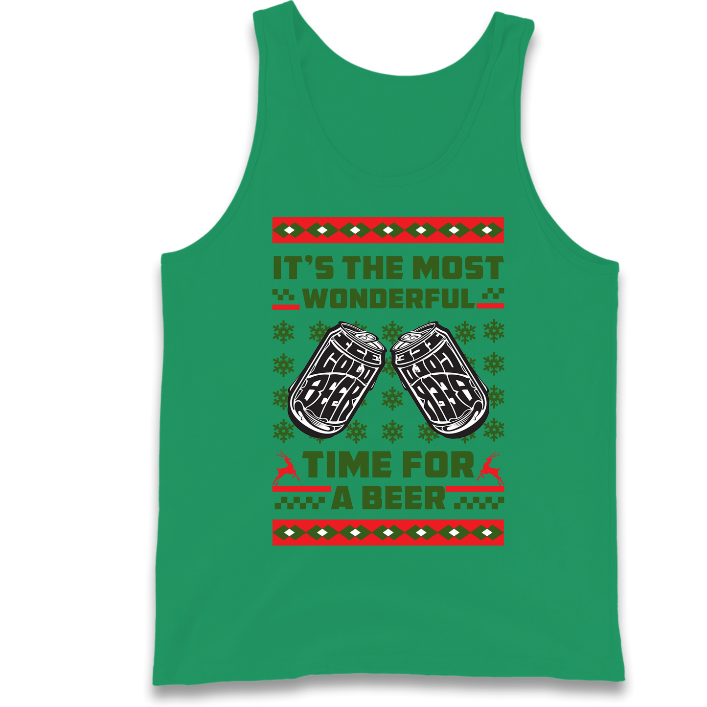 Its The Most Wonderful Time For A Beer Christmas Tank Top
