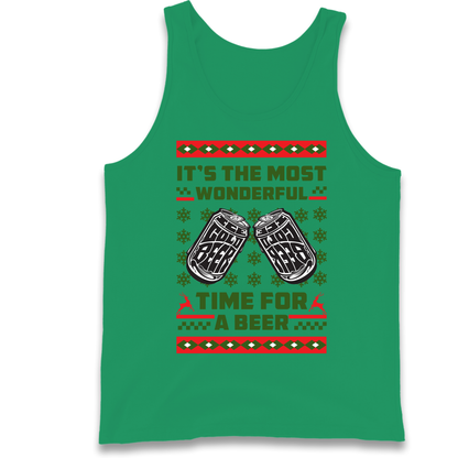 Its The Most Wonderful Time For A Beer Christmas Tank Top