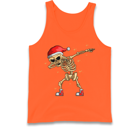 Santa Skellington Dabbing Christmas Tank Top