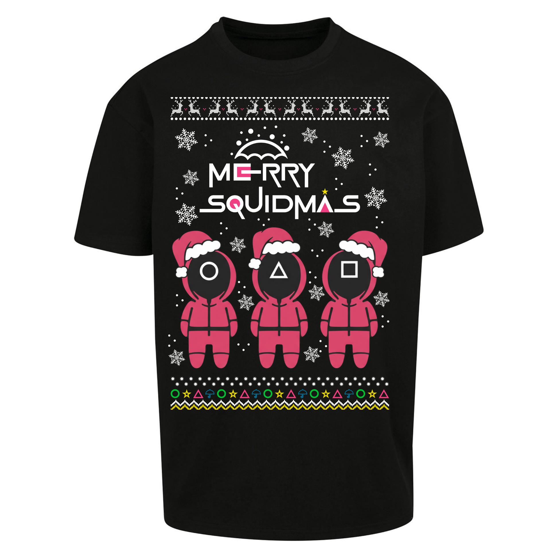 merry Squidmas Oversized T Shirts