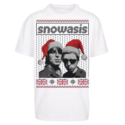 Snowasis Union Jack Christmas Oversized T Shirts