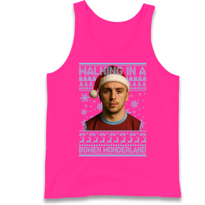 Jared Bowen walking in a Bowen Wonderland Christmas Tank Top