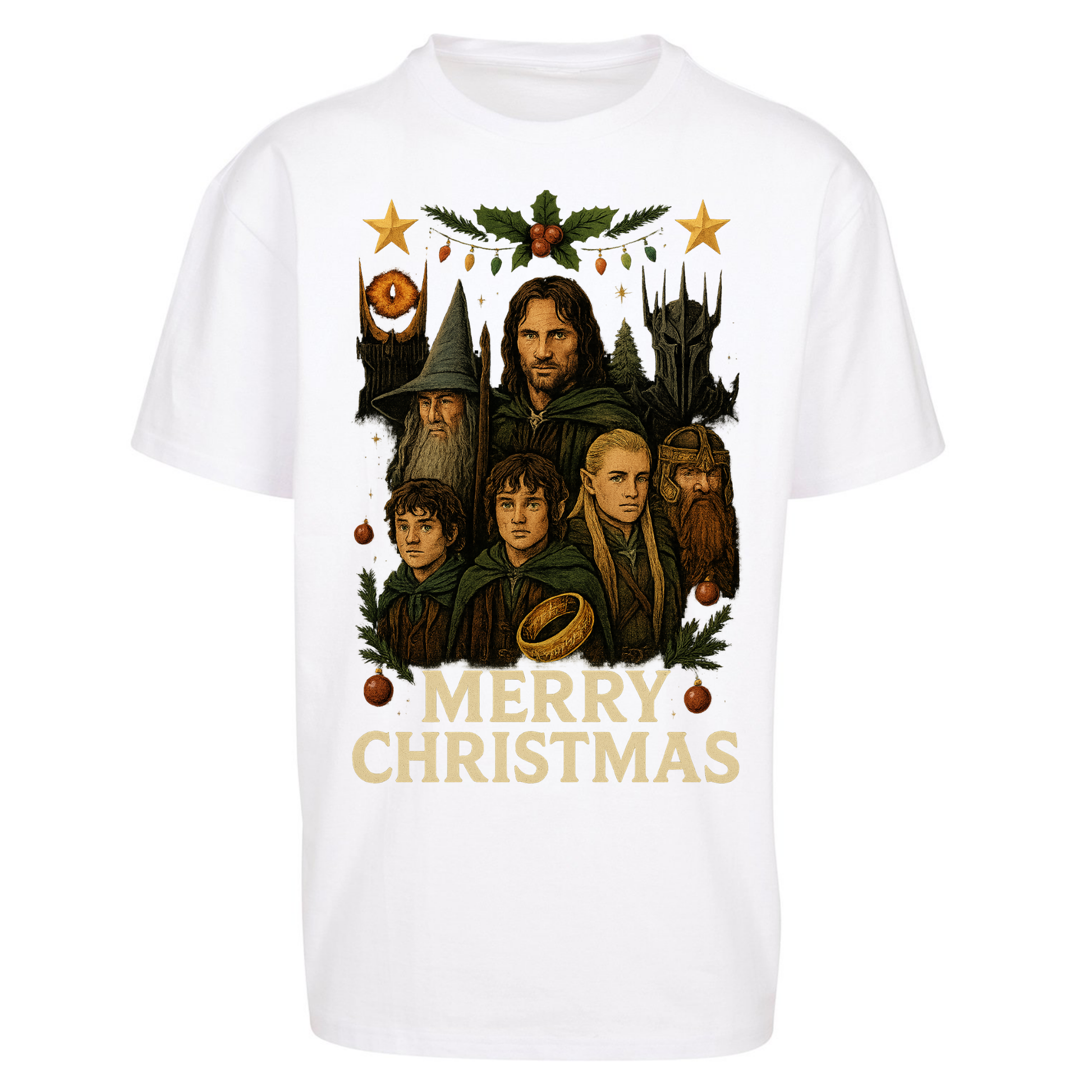 Lord of The Rings Christmas Oversized T Shirts