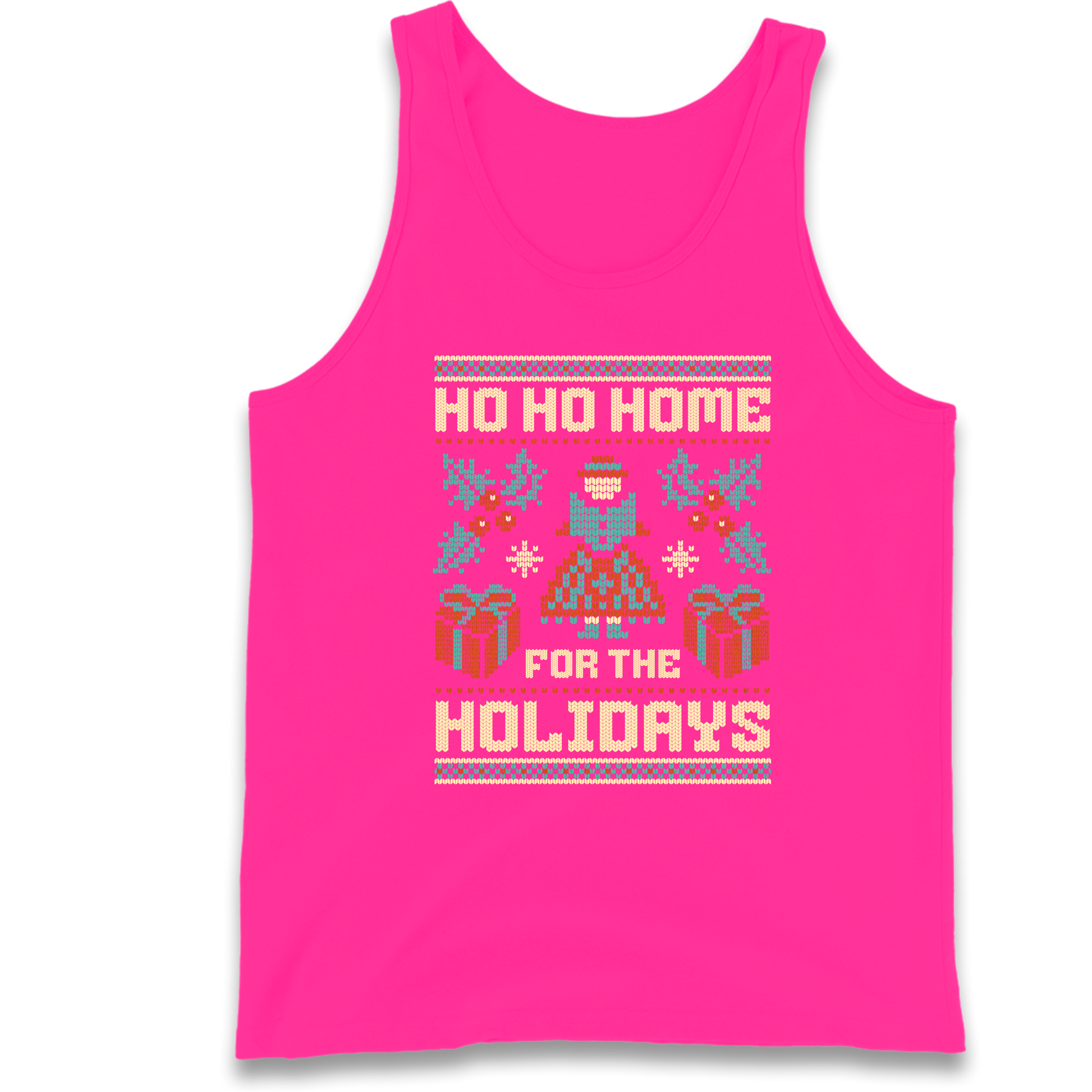 HO HO Home For the Holidays Christmas Tank Top