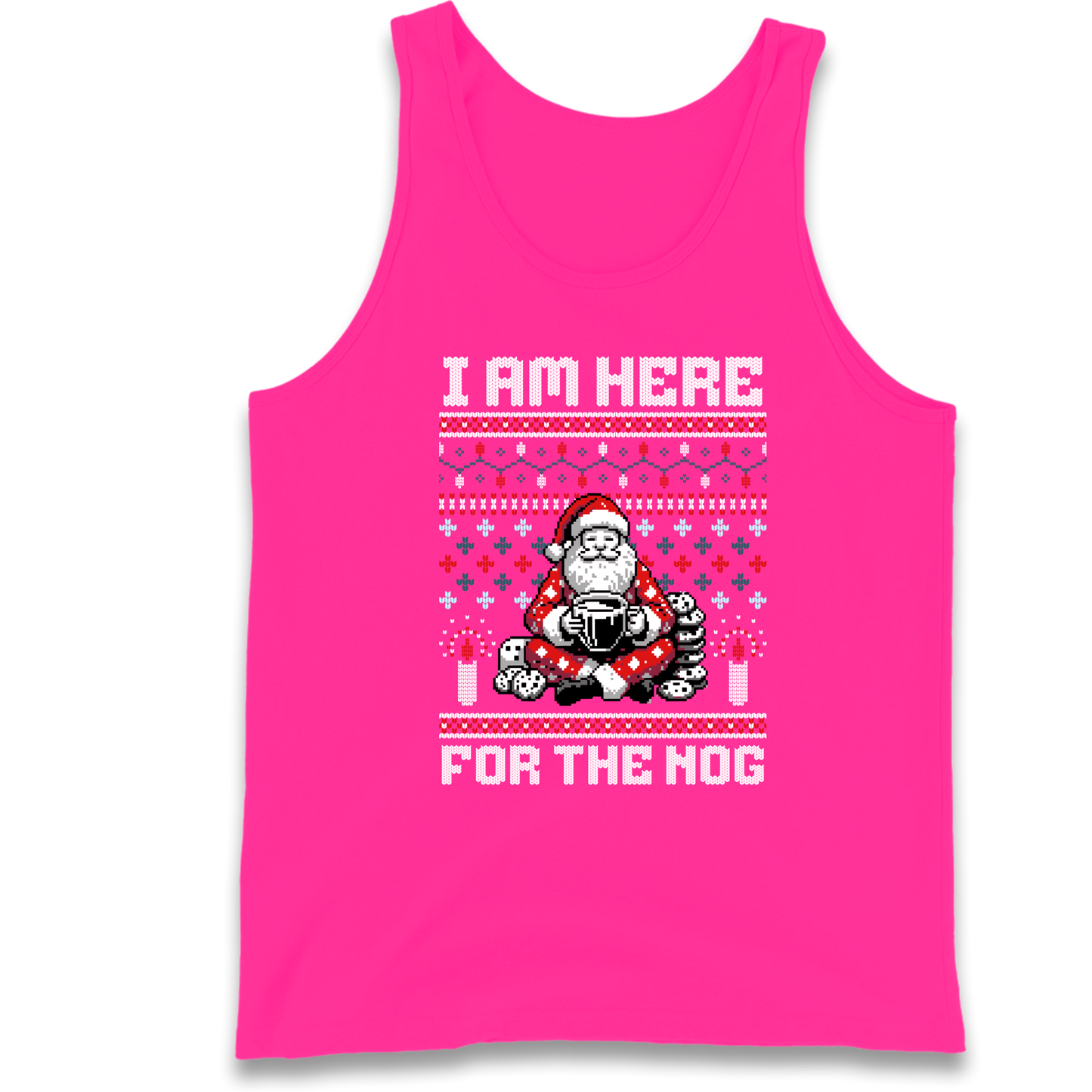 I am Here For The Nog Christmas Tank Top