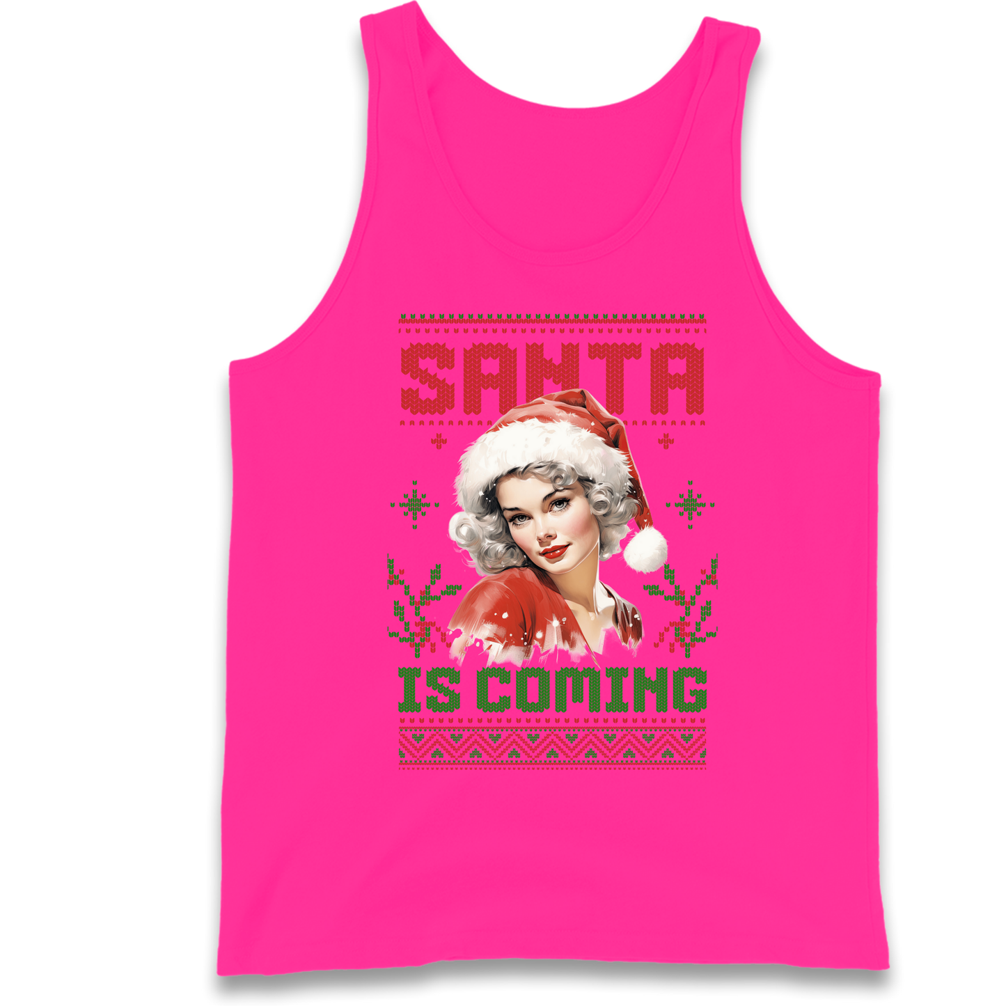 Santa is Coming Christmas Tank Top