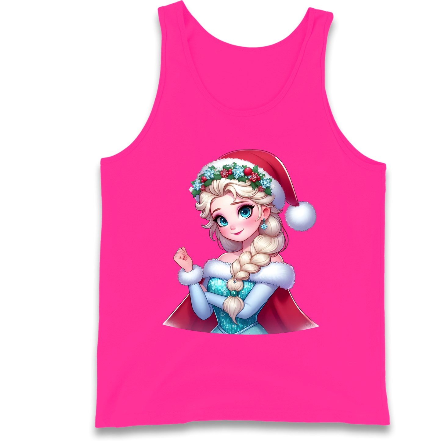 Elsa Frozen Santa Tank Top