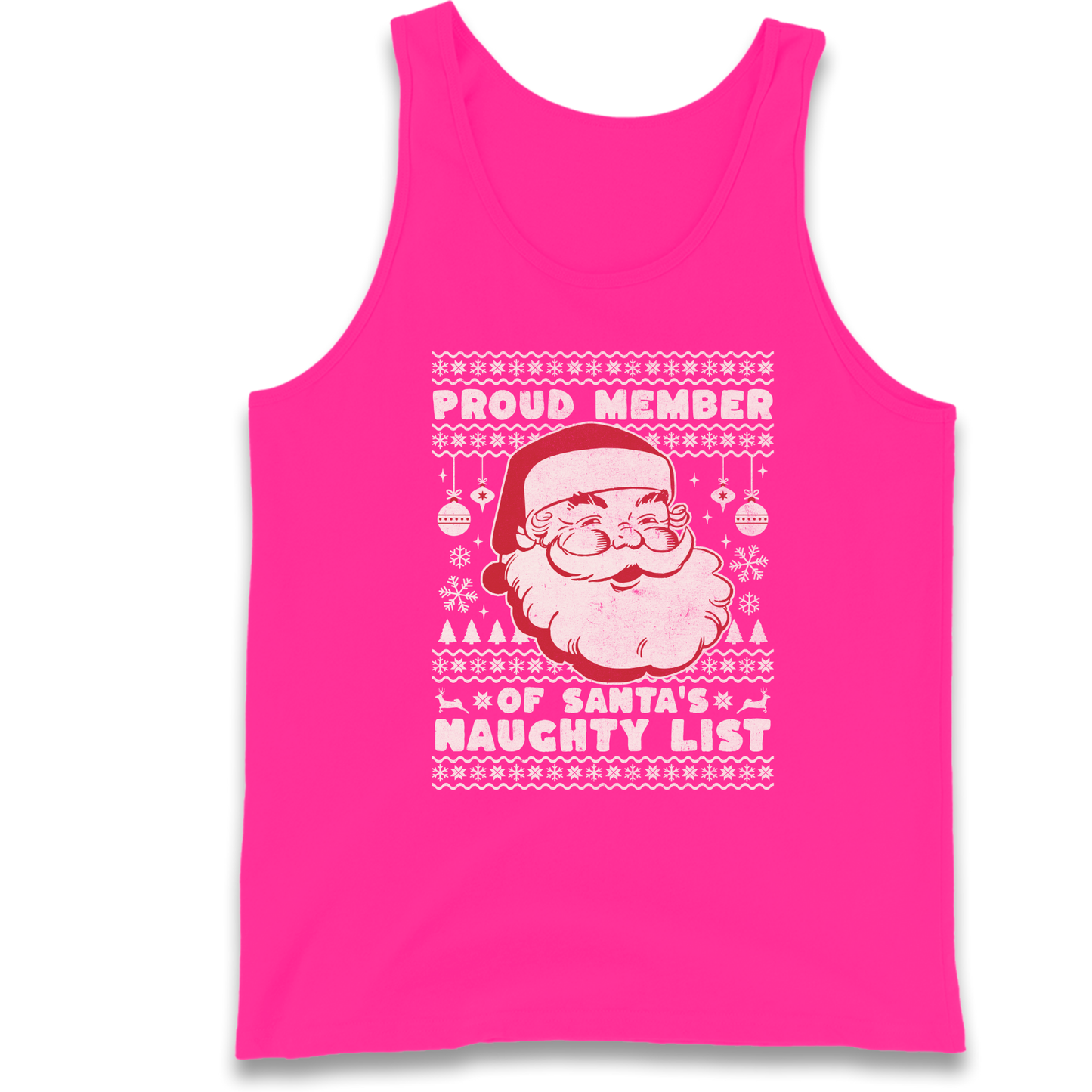Proud Member Of Santas Naughty List Christmas Tank Top