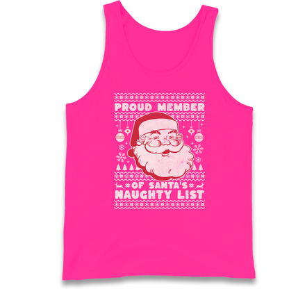 Proud Member Of Santas Naughty List Christmas Tank Top