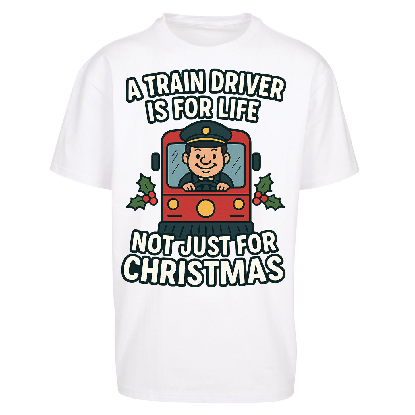 Train Driver Christmas Oversized T Shirts
