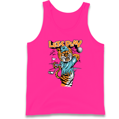 Lets Play Golf Tiger Tank Top