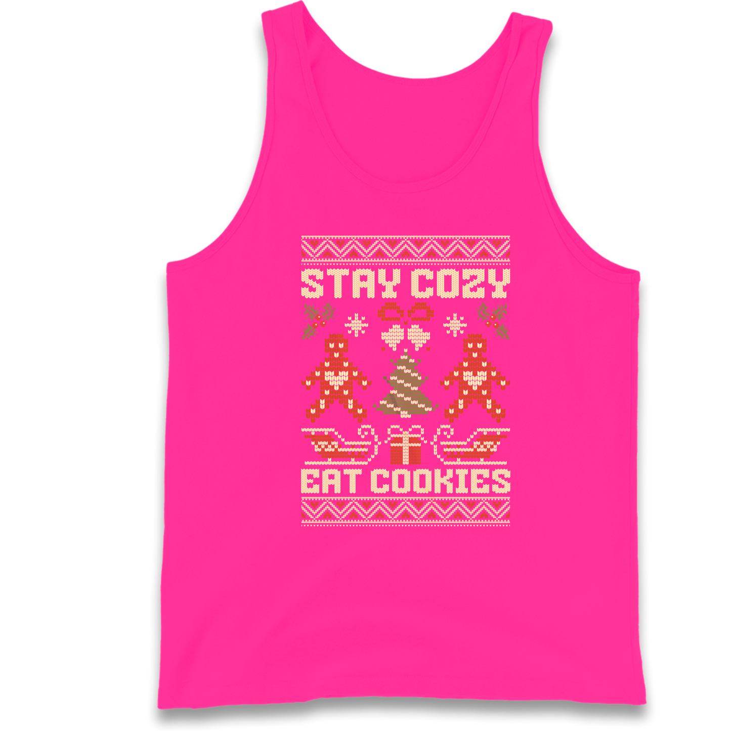 Stay Cozy Eat Cookies Christmas Tank Top