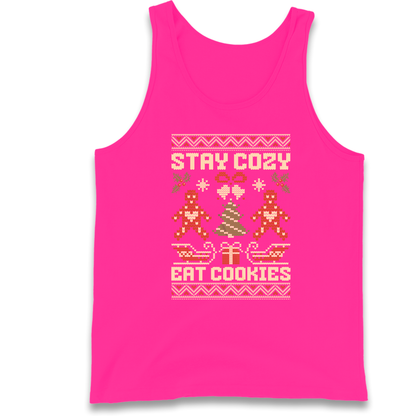 Stay Cozy Eat Cookies Christmas Tank Top