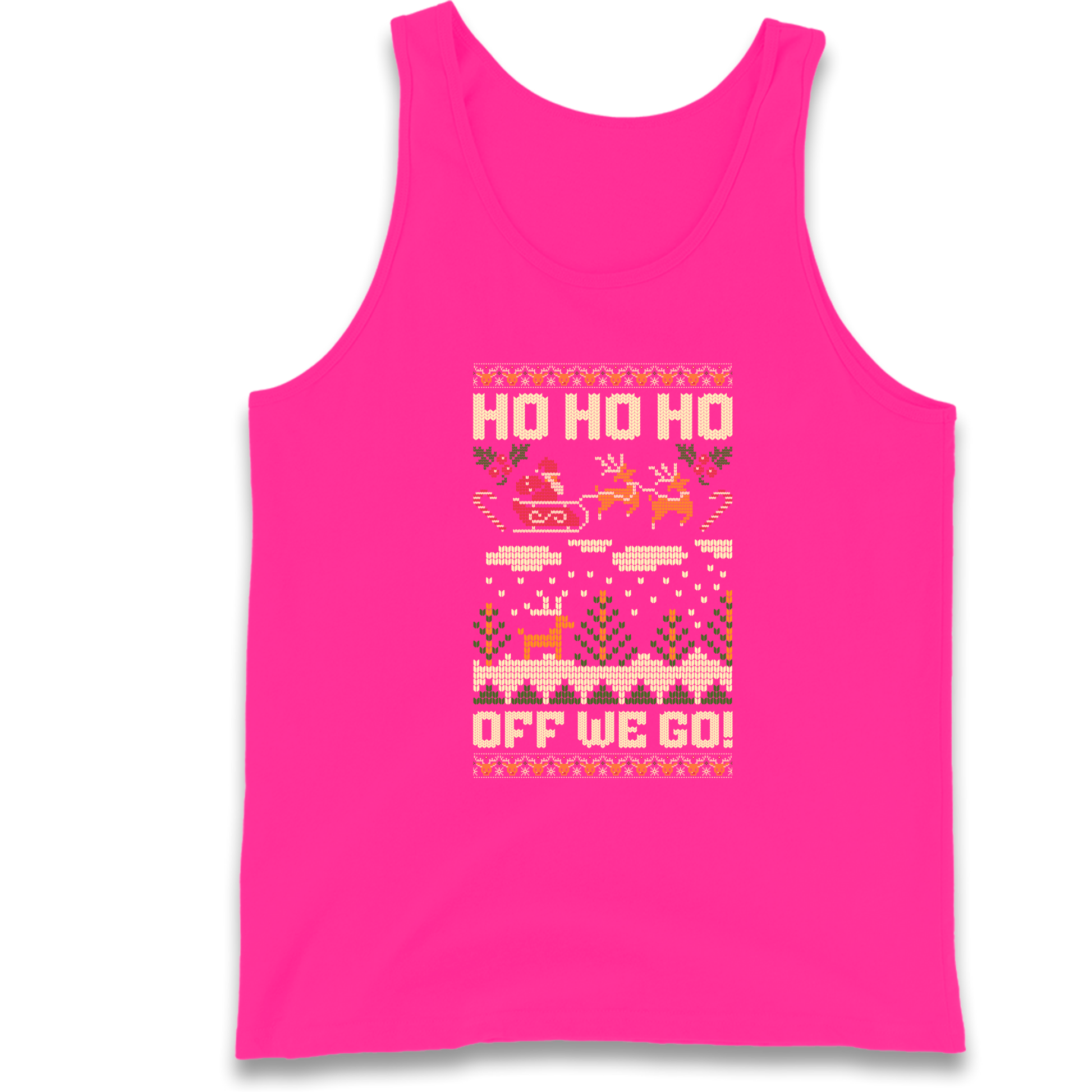 Have Yourself a HO HO HO Off we Go Christmas Tank Top