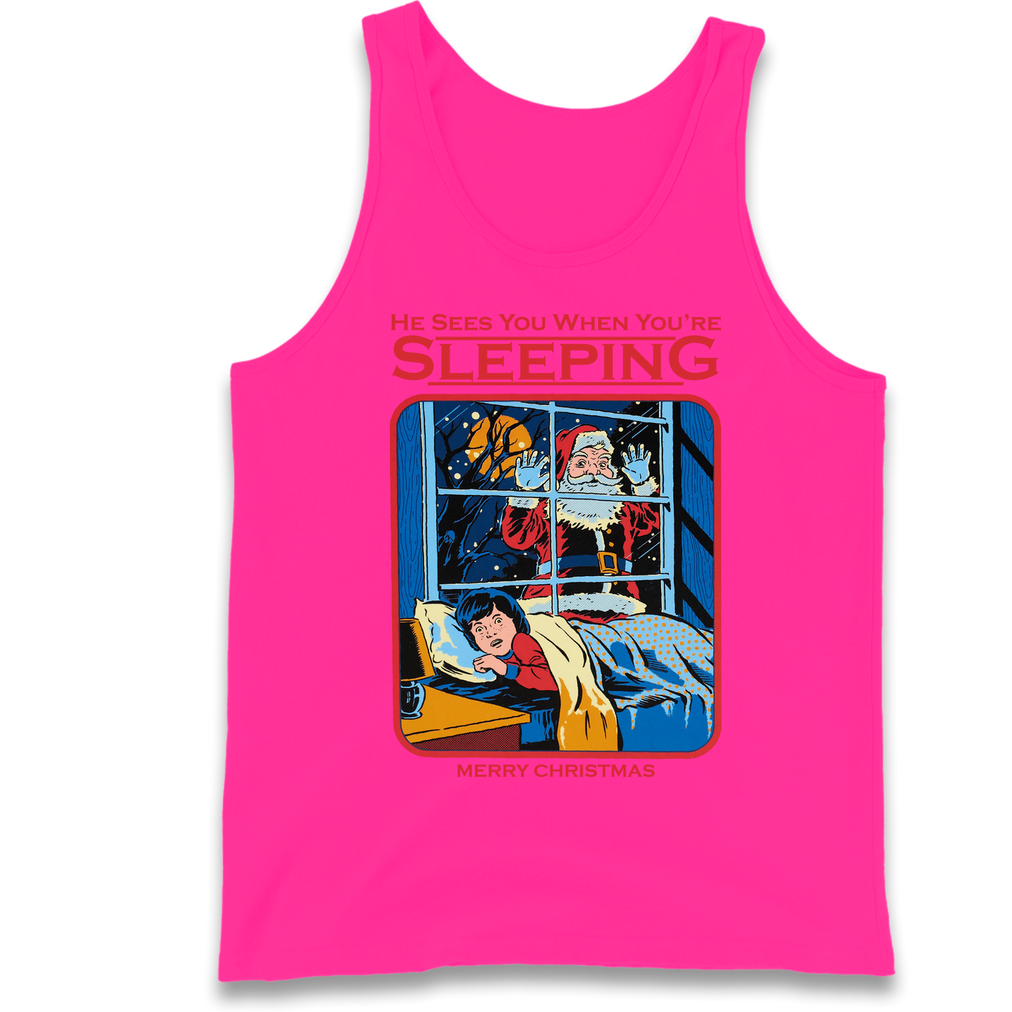 Creepy Santa Claus Christmas Tank Top