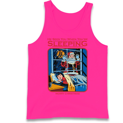 Creepy Santa Claus Christmas Tank Top