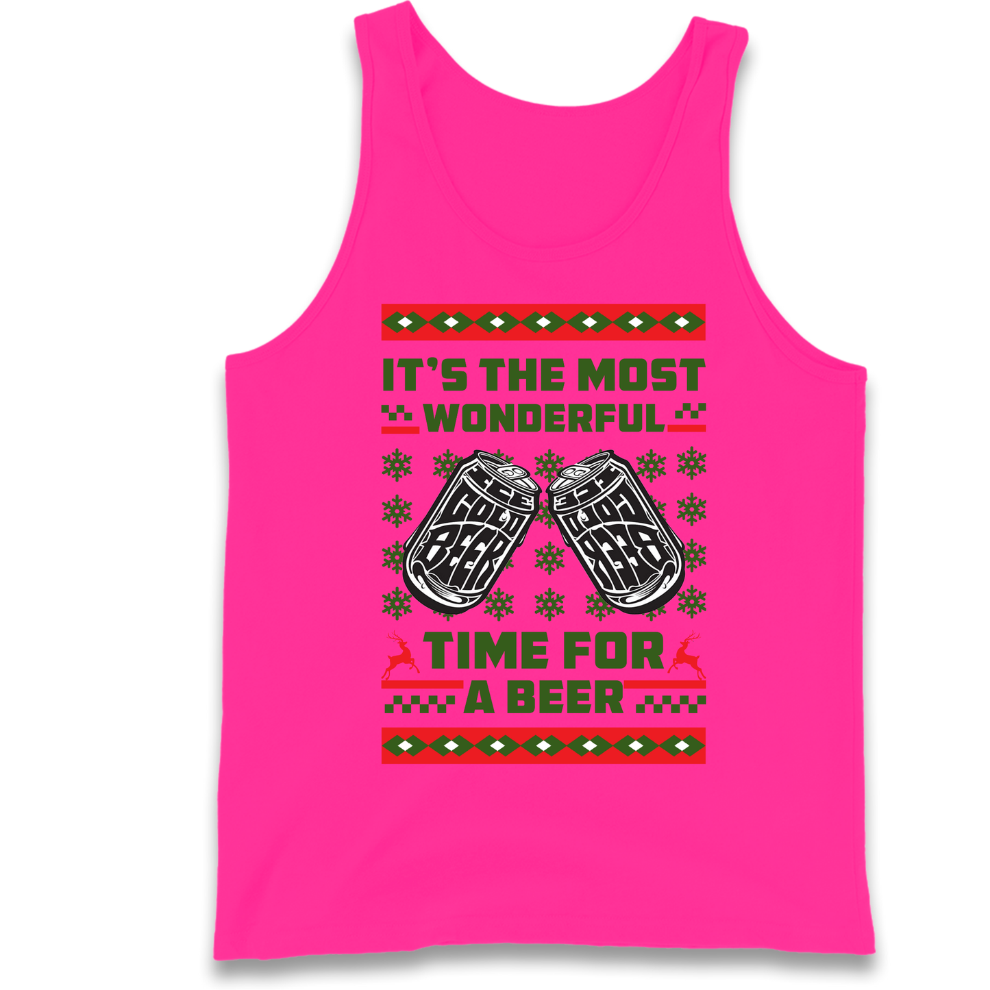 Its The Most Wonderful Time For A Beer Christmas Tank Top