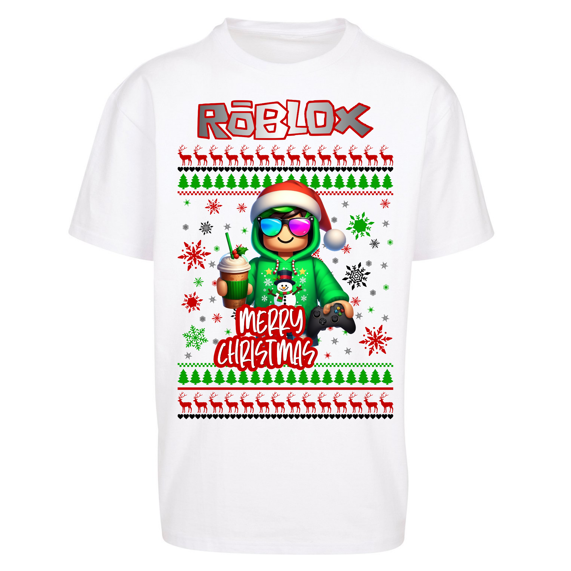 Roblox Merry Christmas Oversized T Shirts
