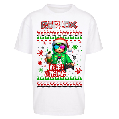 Roblox Merry Christmas Oversized T Shirts