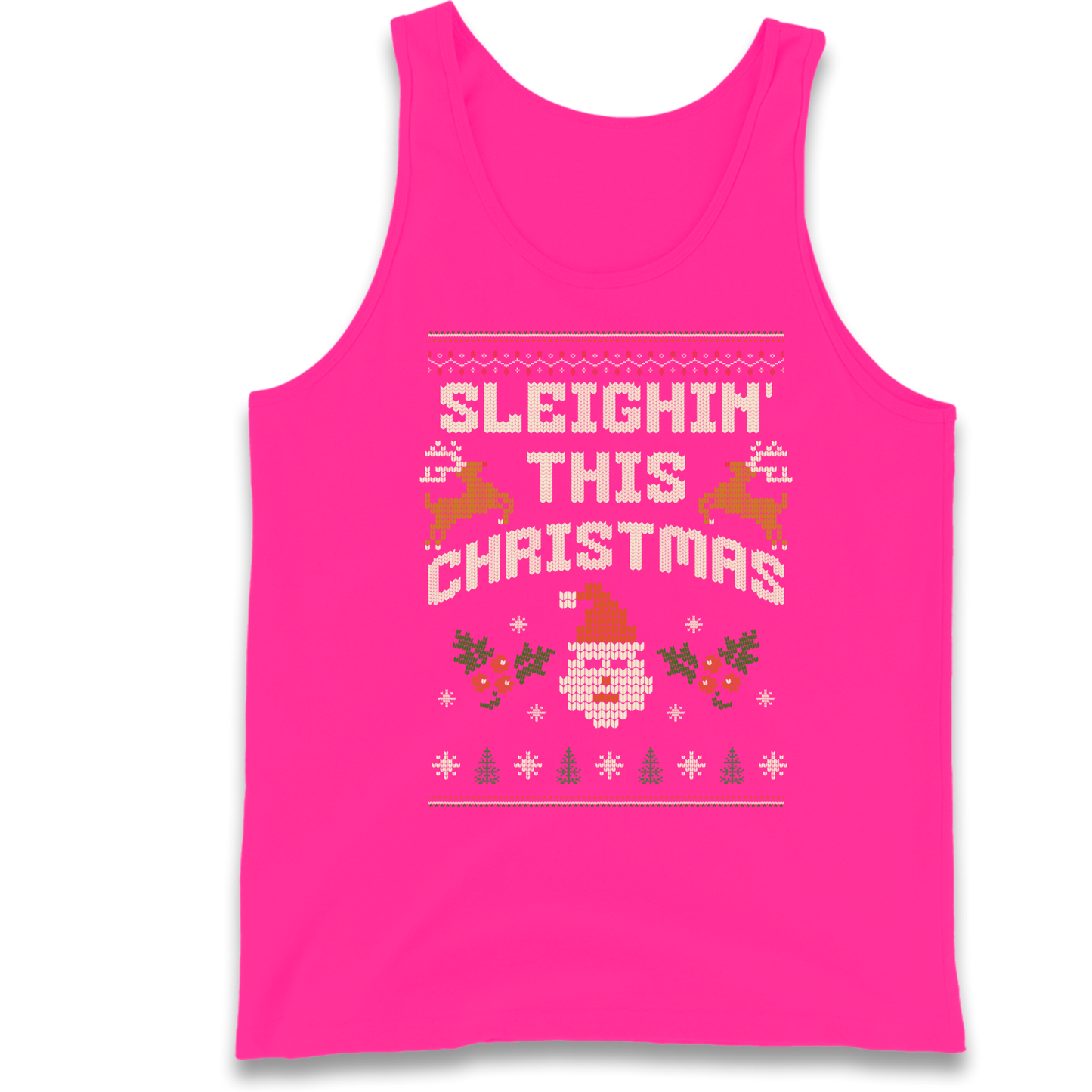 Sleighin This Christmas Christmas Tank Top