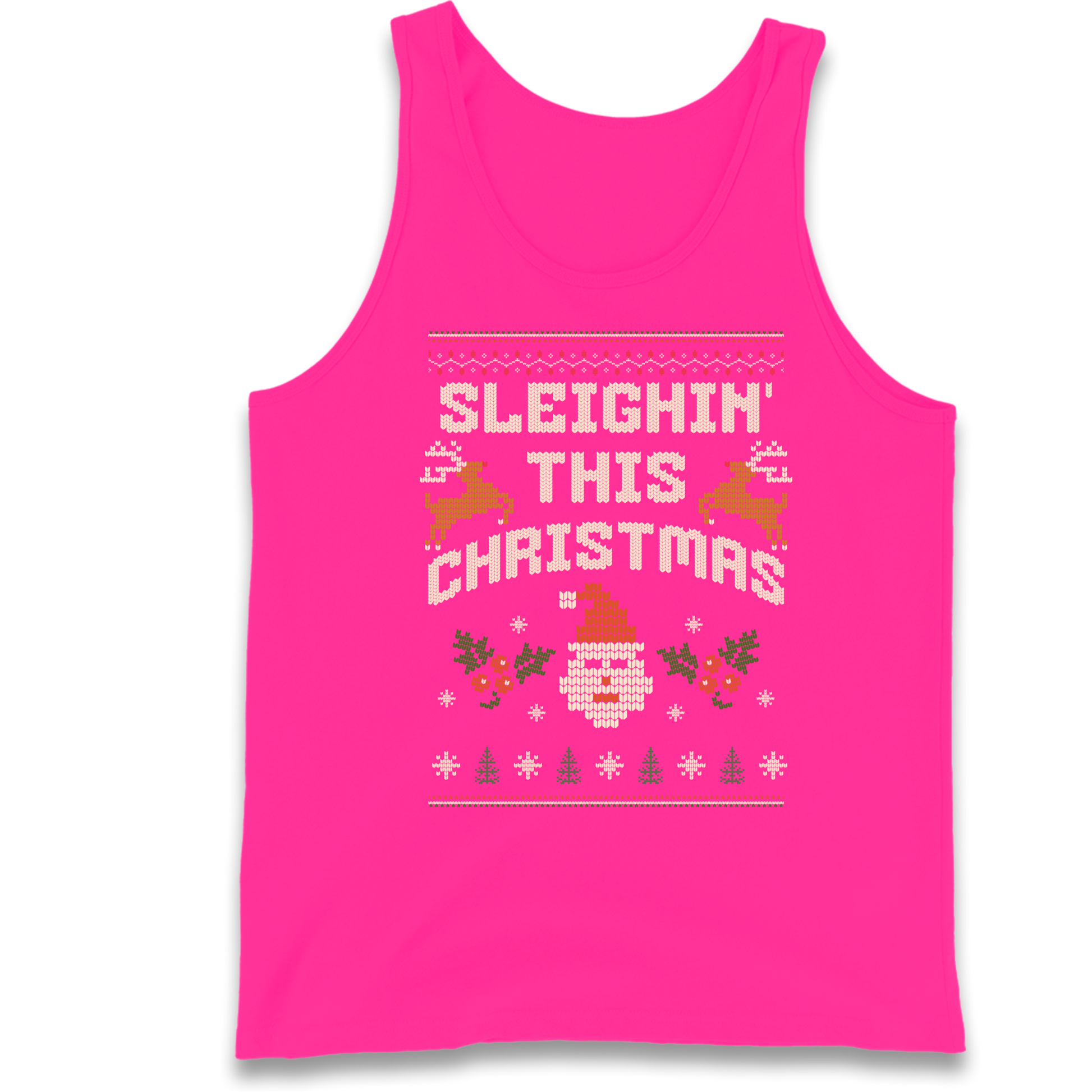 Sleighin This Christmas Christmas Tank Top