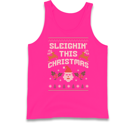 Sleighin This Christmas Christmas Tank Top