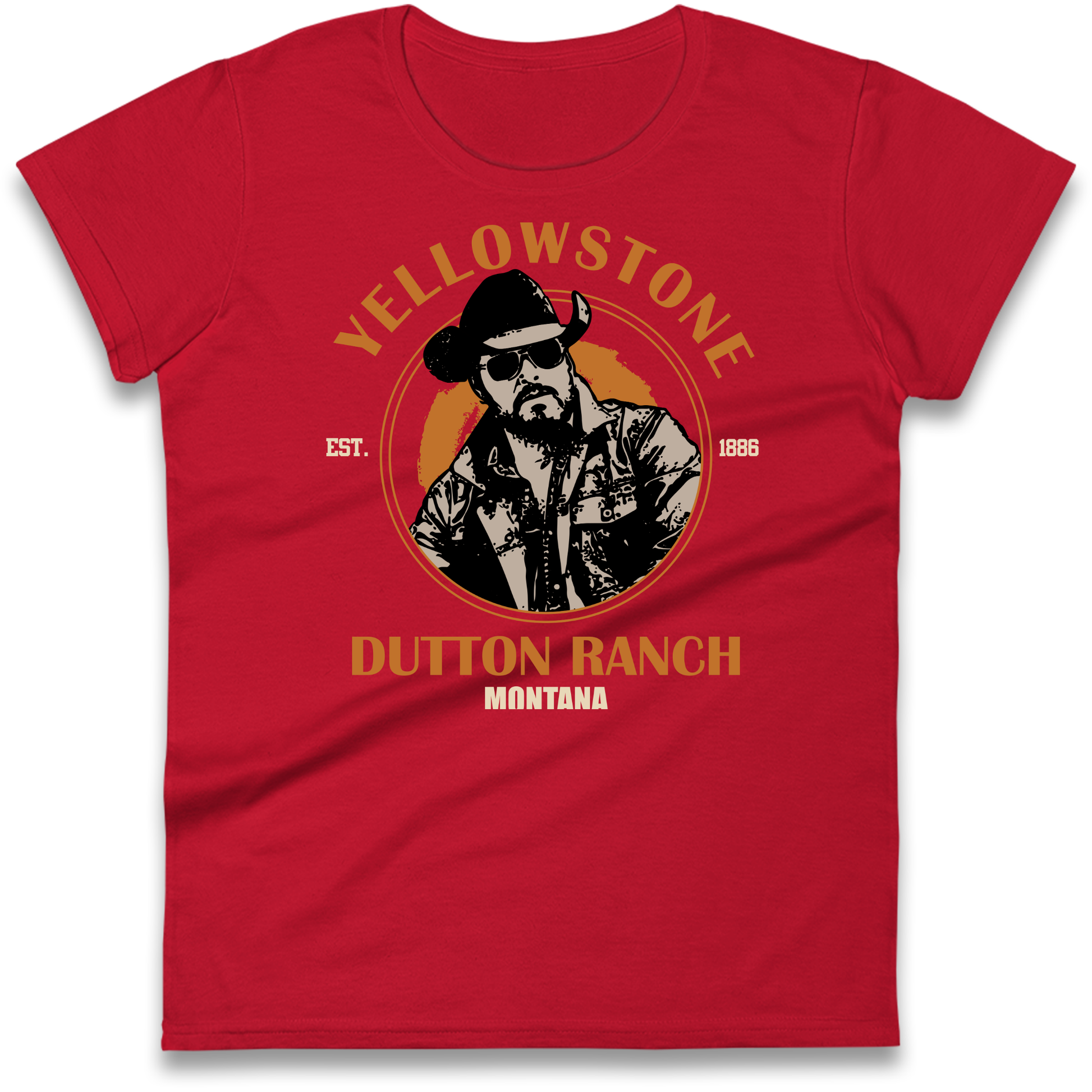 Yellowstone Dutton Ranch Montana Ladies T Shirt