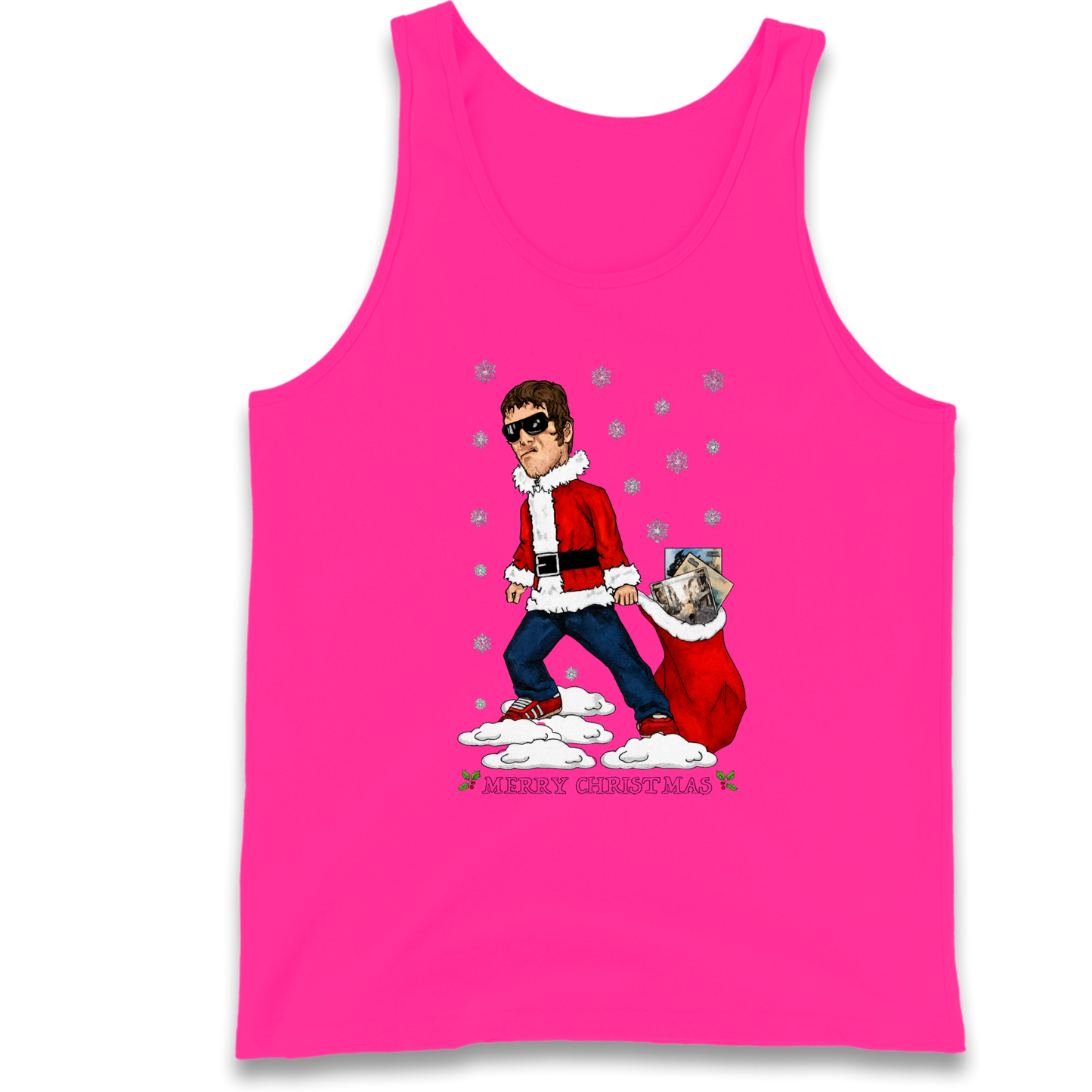 Liam Gallagher Christmas Santa Tank Top