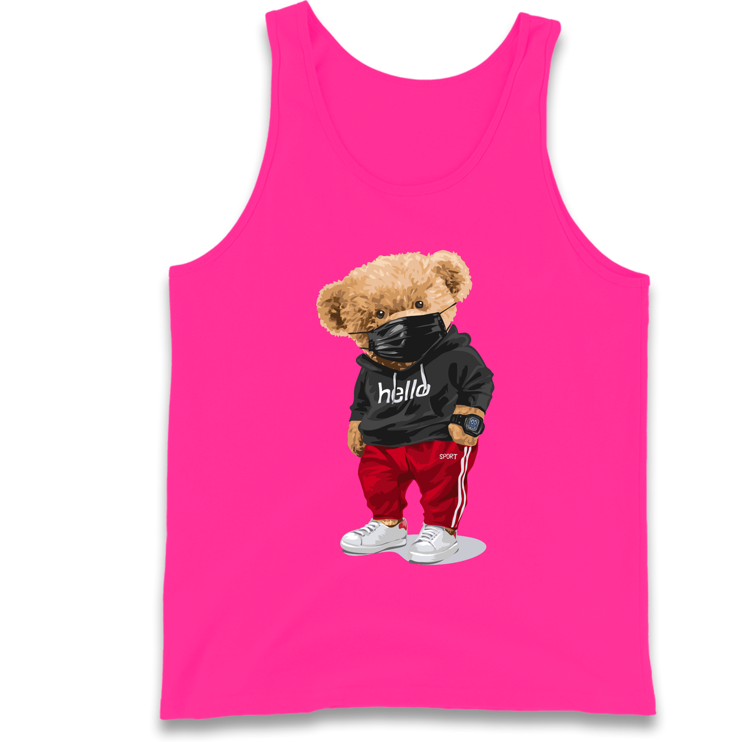 Teddy Bear Hello Streetwear Tank Top