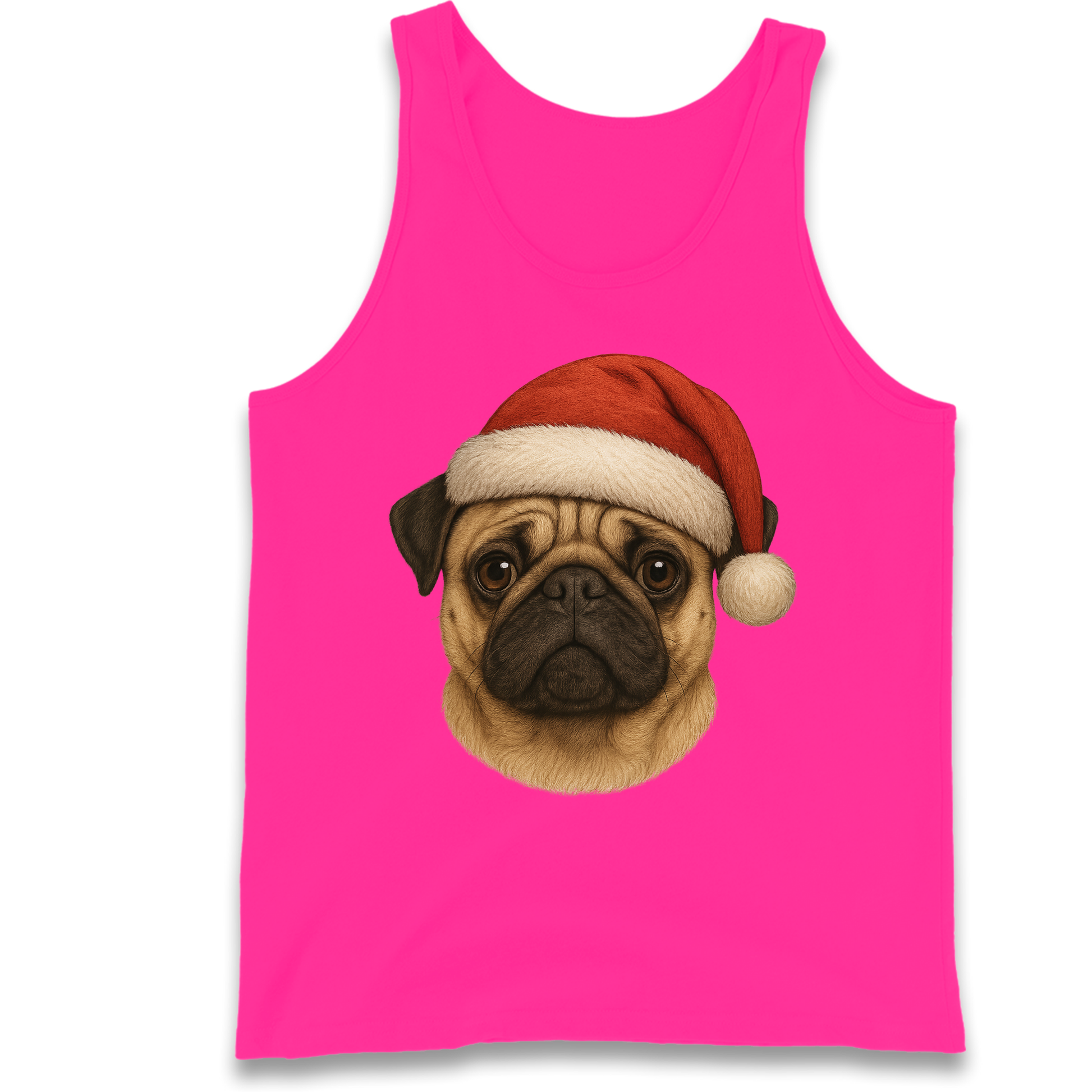 Pug Face Christmas Tank Top