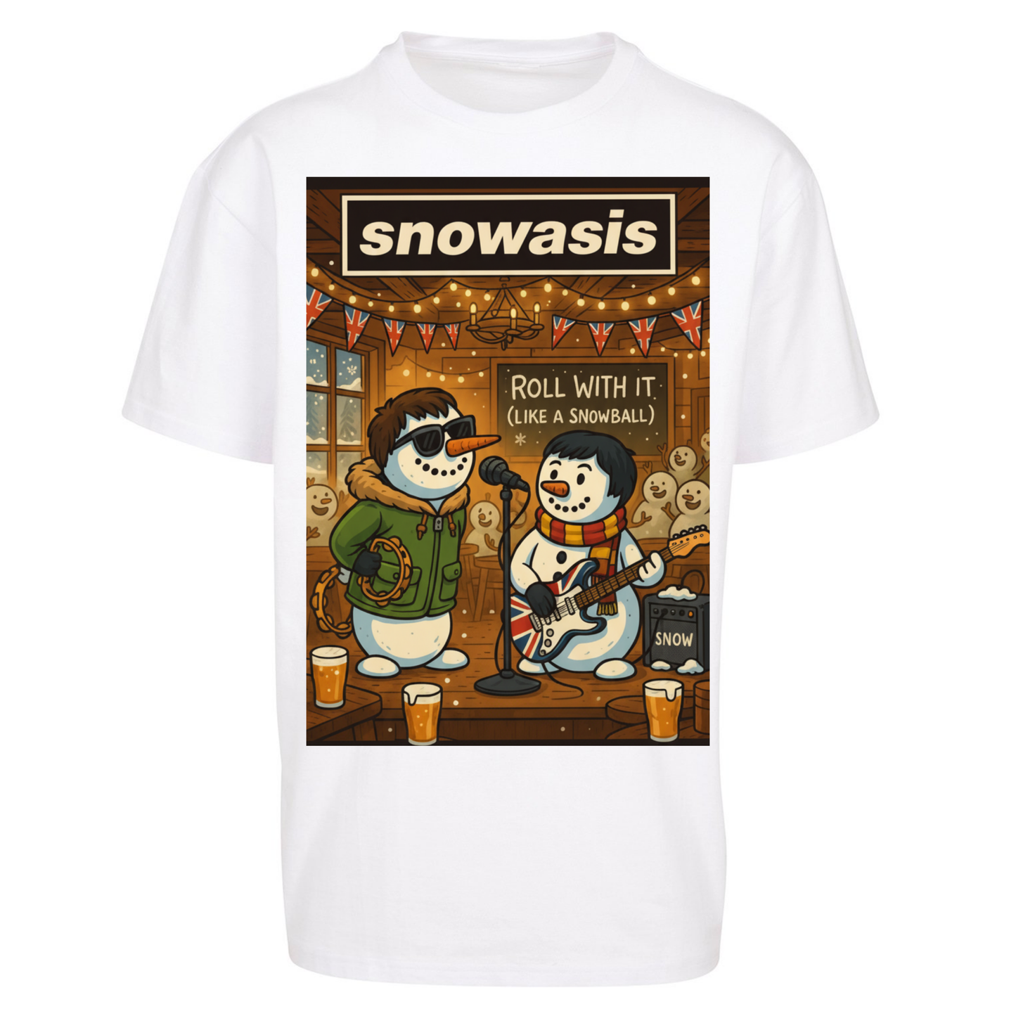 Snowasis Roll Christmas Oversized T Shirts